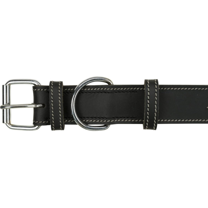 Шкіряний ошийник для собак TRIXIE Rustic, чорний, M, 38–47 см