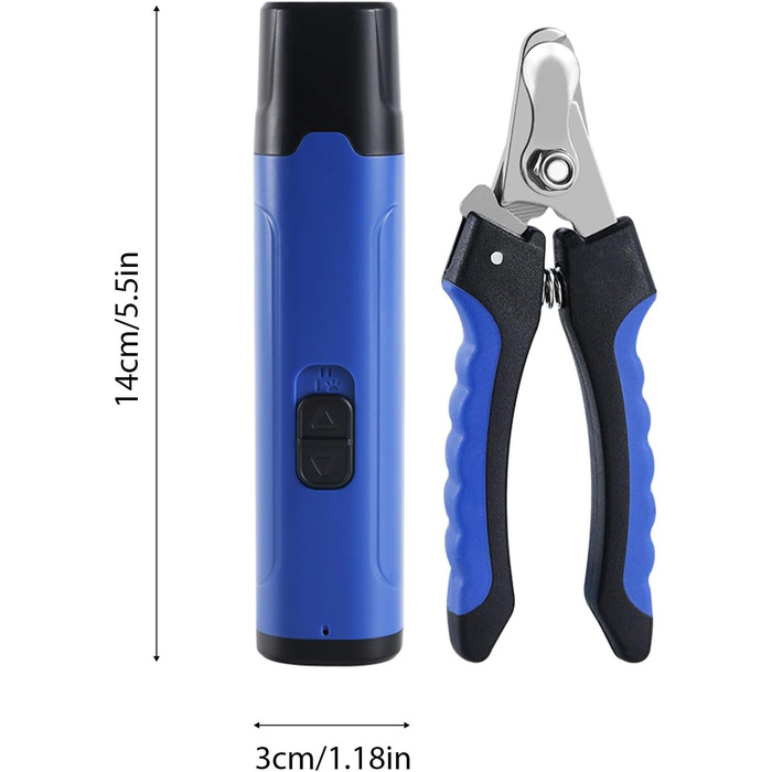 Набір для догляду за тваринами Nagelknipser, з LED-підсвічуванням, для собак, котів та інших тварин