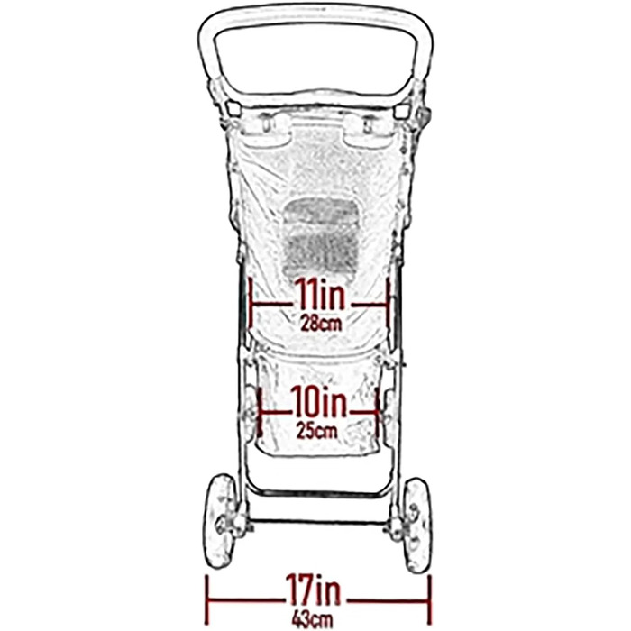 Візок для котів/собак Pet Gear Happy Trails, легкий, складання, знімний підклад, кошик для зберігання (Gepard)