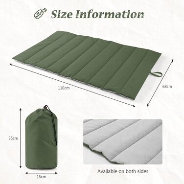 Килимок для собак UNIKOME: неслизький, антистатичний, миючий, 110x68 см (зелений+сірий)