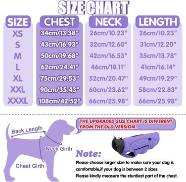 Зимовий одяг для собак EMUST: теплий флісовий одяг для холодної погоди, британський стиль, вітрозахисна куртка для маленьких собак, зимові собачі куртки, колір: Нова Ліла, розмір XS (1 шт.)
