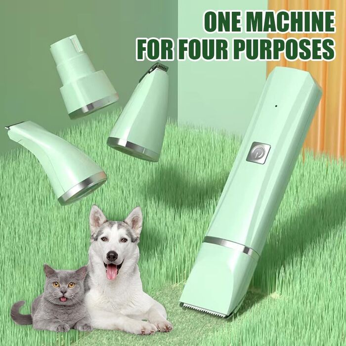 Набір для догляду за шерстю Petstyle Pro: 4 насадки, тиха машинка для собак, грумінг