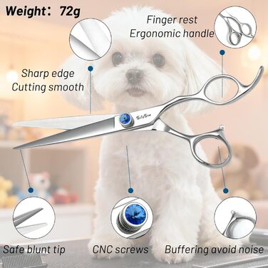 Професійна ножиця для грумінгу собак, JP440C з нержавіючої сталі, для собак, котів, кроликів, грумінг, догляд за шерстю
