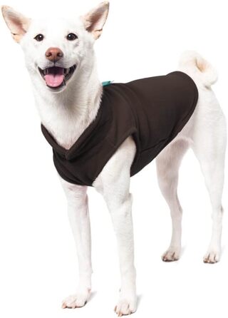 Тепла жилетка для маленьких собак Gooby, фліс, коричнево-бірюзовий, розмір L (обхват грудей ~47.6 см)