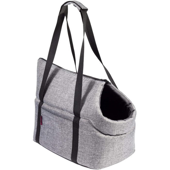 Сумочка для собак BOUTIQUE ZOO, переноска для цуценят - сіра, S (до 5 кг), L 34 x 22 x 26 см