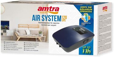 Компресор для акваріума AMTRA AIR SYSTEM 120 UPS, 2,0 л/хв, з вбудованим аварійним живленням (UPS)