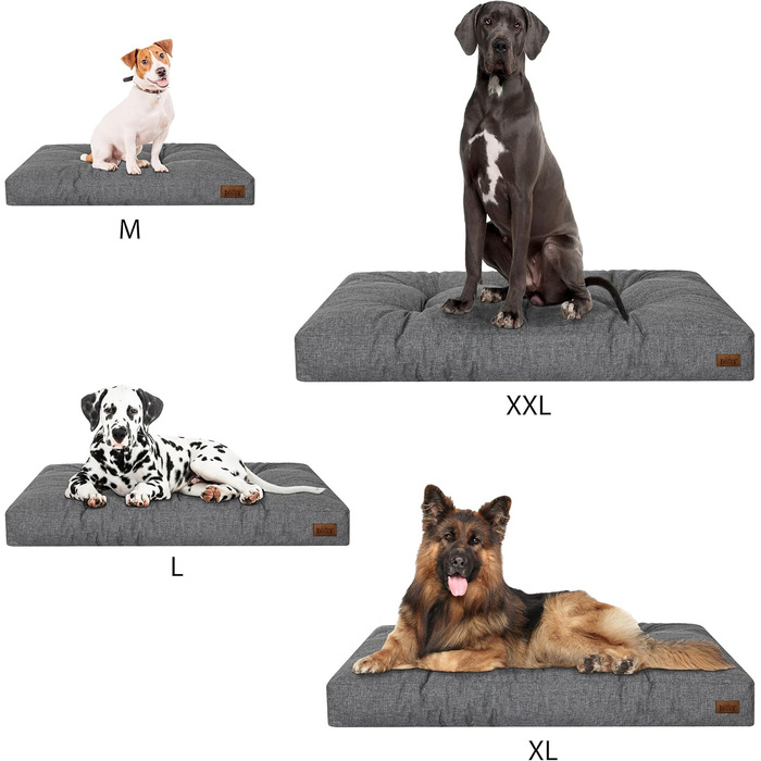 Крісло-ліжко для собак, прямокутне, 75 x 50 см, антрацит