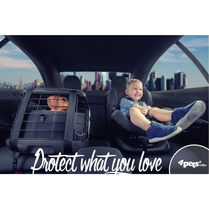 Автопереноска для собак 4pets Caree, сірий колір