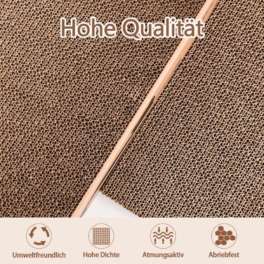 Котячий когтетоп LIFLIX з коробкою, 7 шт. когтешмат з картону, міцні котячі меблі, 42×32×15 см, великий (5 шт. когтешматів з коробкою)