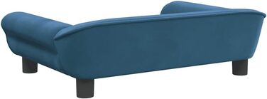 Крісло-ліжко для собак, м'яке ліжко для тварин, лежанка для маленьких собак та котів, блакитний колір, 70 x 48 x 22 см, з велюру