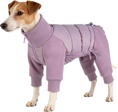 Зимовий теплий накид для собак з отвором для повірця, вітростійкий, для маленьких, середніх та великих собак (25N016 Білий, 25N016 Фіолетовий)