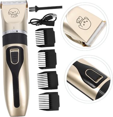 Електрична машинка для стрижки собак Supvox з титановими лезами, тиха та з низькою вібрацією, безпечне стриження вух, морди та лап, для собак та цуценят