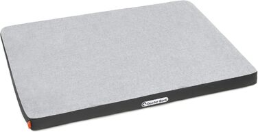 Ортопедичний матрац для собак Doctor Bark з флісовою поверхнею, великий (100x70 см, сірий)