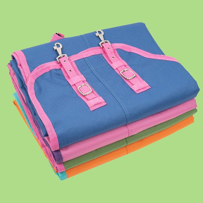 Кінська попона Indira Outdoor Pro 200 г, водонепроникна, Ripstop 1200D, високий виріз, 155 см, помаранчева-бірюзова