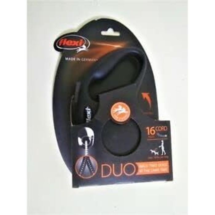 Повідок-рулетка Flexi New Classic Duo для двох малих собак, 5 м, чорний, до 0,9 кг