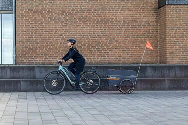 Qeridoo Qubee XL Petrol: Складаний вантажний причіп з об'ємом 220л та швидкою з'єднювальною рамою | Причіп для велосипеда & візок-валіза з повітряними шинами | Аксесуари для велосипеда | Велосипедний причіп