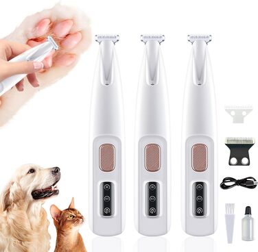 Триммер для стрижки кігтів Paw Trim Pro: електричний, з гребінцем від бліх, для собак та котів. Безпечна та швидка догляд за кігтями (3 шт.)