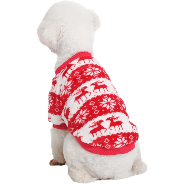 Пуловер для собак Kyaringtso, 2 шт., для маленьких собак, теплий зимовий пуховик для цуценят, для дівчаток та хлопчиків, червоний та синій (XXS)