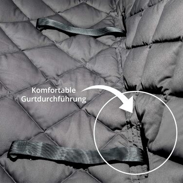 Кришка для автосидіння для собак Pointer, 125 см, сіра - захист заднього сидіння, водонепроникна, миється до 95°C