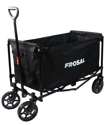 Фросал Візок для собак Бруно, чорний, складний | Транспортний візок для тварин