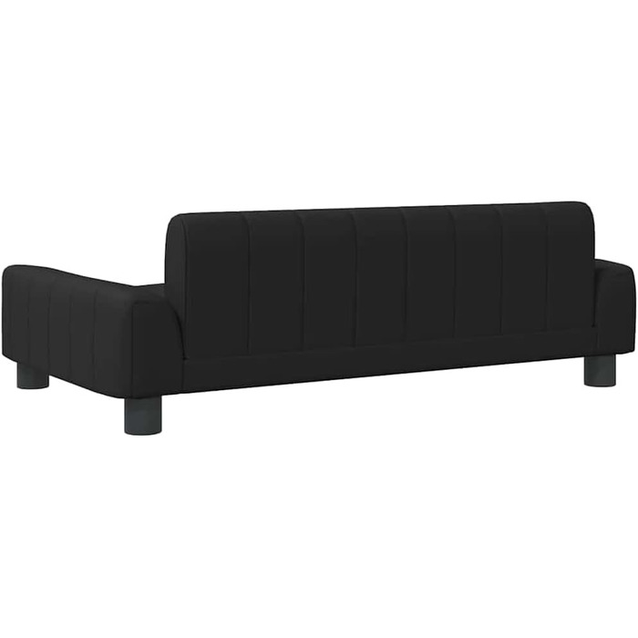 Лягушка для собак, м'яка подушка для собак, диван-софа для собак, лежанка для маленьких собак, лежанка для домашніх тварин, лежанка для котів, чорна штучна шкіра, 90 x 53 x 30 см, чорний колір