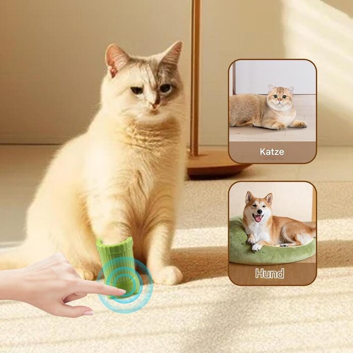 Автоматична мийка для лап собак PAW, USB-зарядка, зелена