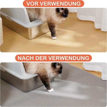 Килимок під лоток для котів Citylife Groß, 120x70 см, двошаровий, вологостійкий, з антиковзаючим покриттям, стільовий дизайн, легке прибирання, сірий колір