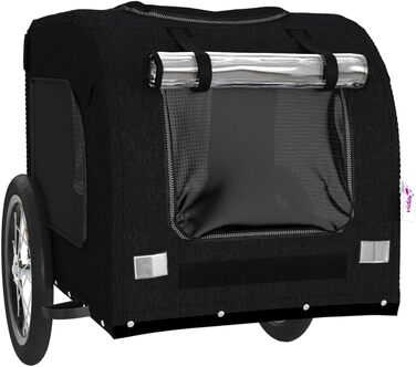 Причіп для велосипеда для собак, чорний, Oxford-Gewebe та метал, LH53839