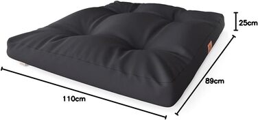 Килимок для собак Knuffelwuff Gatsby з оксфордської тканини, 110 x 89 см, чорний. Нековзна підкладка, легко чистити. Підходить для великих, середніх та малих собак. Розміри: 110 x 89 x 15 см