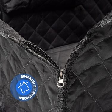 КADAX Накидка на сидіння авто для собак, 135x145 см, чорно-помаранчевий, з кріпленням для безпеки