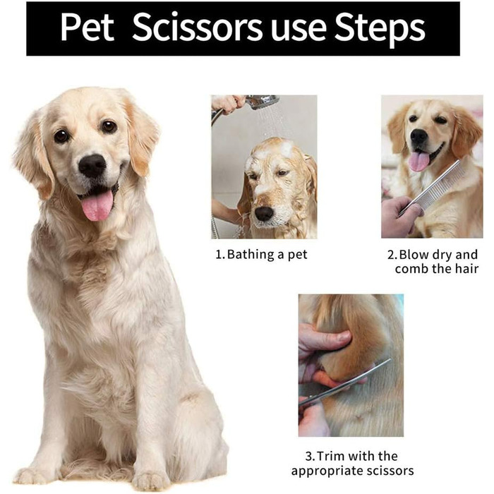 Професійна ножиця для грумінгу тварин, 18 см, нержавіюча сталь, гостра, для грумінг-салонів