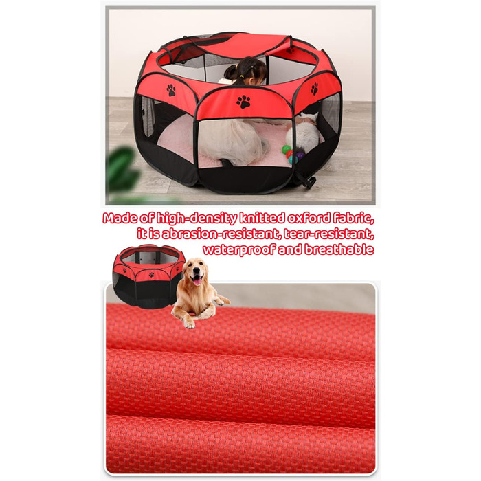 Клітка-переноска для котів Floving, складана, велика (XL), водовідштовхувальна, для дому та вулиці