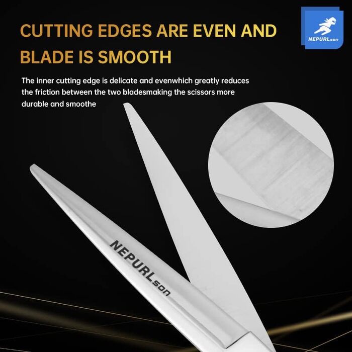 Професійна шерсть для тварин: прямі ножиці з Vg10 сталі, 17.8 см