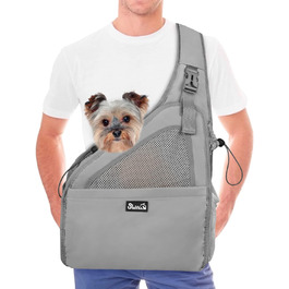 Транспортувальна сумка для собак Nasjac: зручна та легка переноска для цуценят та собак до 7 кг (сіра)