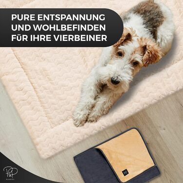 М'яка ковдра для собак Pawz 2 шт. | Квіткове ліжко для собак, дуже м'яке | Розмір: 100x70 см | Стильне, міцне та пральне, для переносок для собак | Ковдра для собак, ліжко для собак у дорозі | Подорожна ковдра для собак/кішок L (100x70 см)