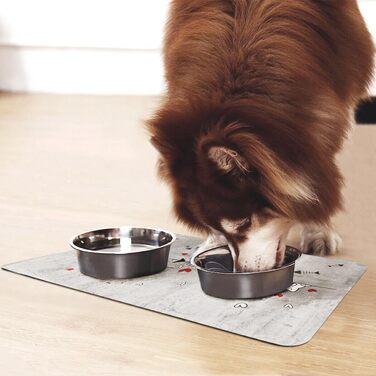 Підкладка гумова Emmevi для миски, антиковзаюча, 30x46 см, для собак та котів
