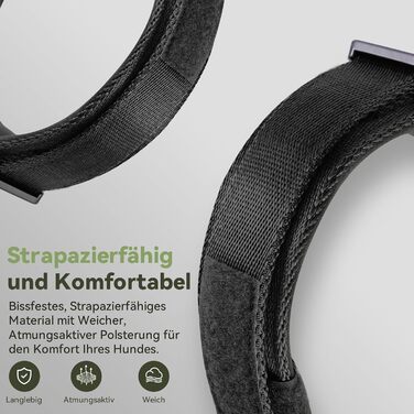 Тактичне собаче нашийник DE JIARUI з ручкою, водонепроникний Airtag нашийник для собак, товстий регульований нашийник для собак з м'якою підкладкою, металева застібка для середніх та великих собак (зелений, M(15'-19')) Зелений L(18'-23') (чорний, L(18'-23