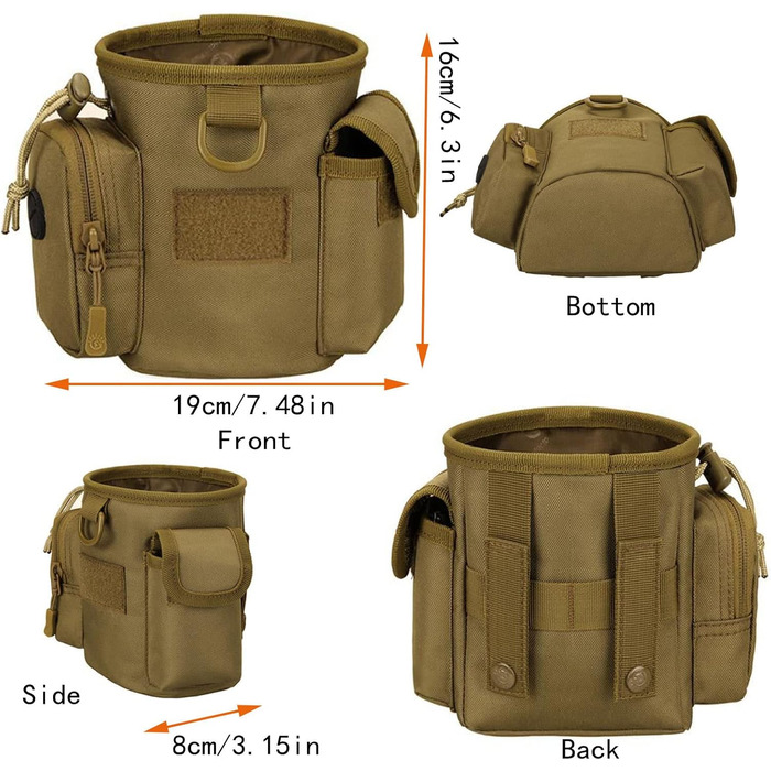 Сумка-мішечок для ласощів для собак: тренування, полювання, Airsoft, іграшки (хакі)