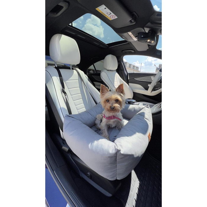 Автокрісло для собак, переноска для тварин у машину, 56x51x20 см (Сірий)