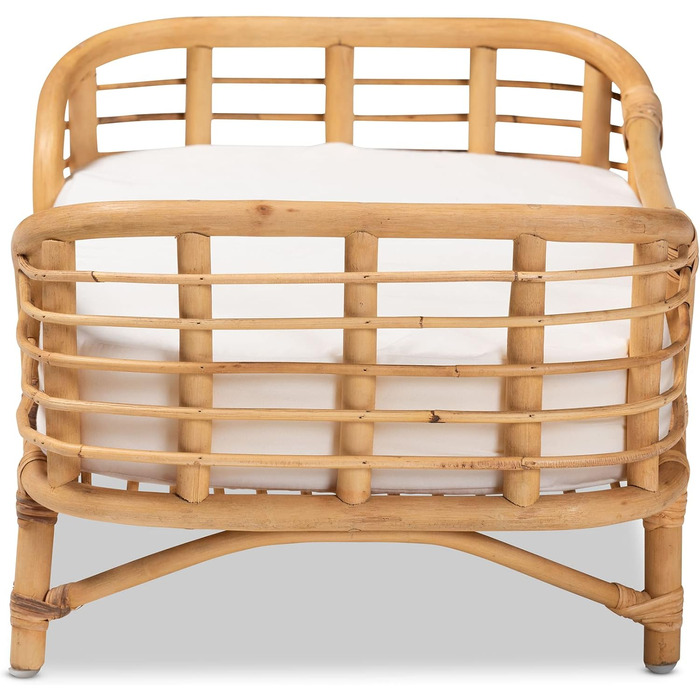 Ліжко для домашніх тварин Baxton Studio Malino, сучасний богемний стиль, ротанг, з подушкою, коричневий