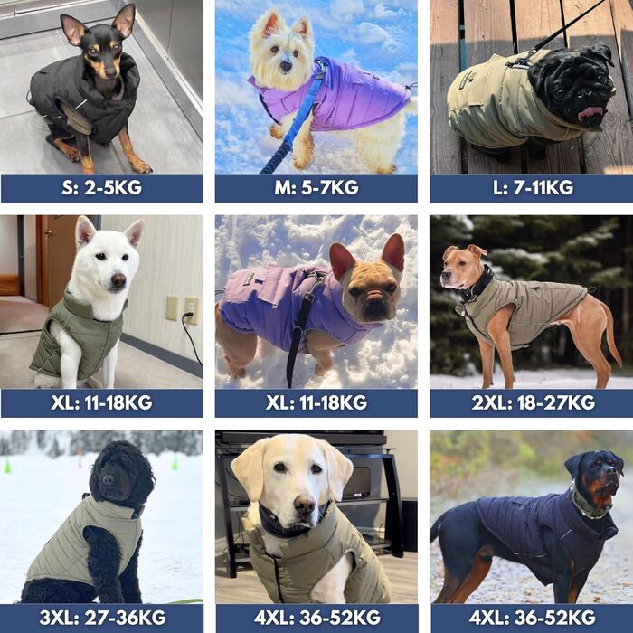 Зимова куртка для собак Spark Paws Warmshield™ XXL, флісова, водовідштовхувальна, вітрозахисна, з відбивачами, для середніх і великих порід, парка для захисту від холоду, лілова
