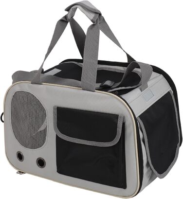 Транспортна переноска для собак та котів, складана, зелена (чорна)