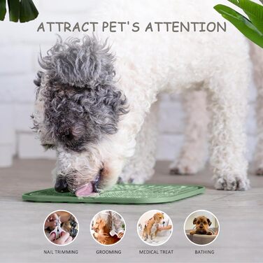 Килимок для собак з присосками, 2 шт. - повільне годування, зменшення тривоги та нудьги, ідеально для дресирування, 21.6 x 21.6 см