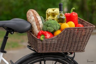 Фahrradkorb LTJ 030017: Кошик на багажник для велосипеда, пластик, ротанг