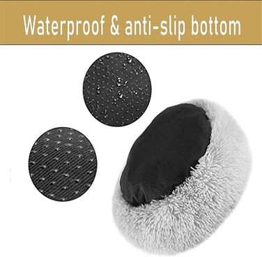 Крісло-ліжко для собак середніх та великих порід, з м'якої бавовни, ортопедичне, зняття тривоги, зігріваюче, для дому (120см, сірий)