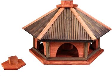 Дерев'яний годівничка для птахів Vogelhaus XXXL, ністбокс, червоно-коричневий