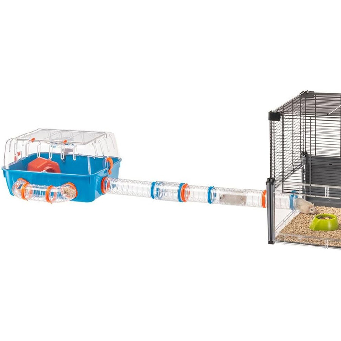 Ferplast Набір тунелів для хом'яків Röhren Hamster-Set (7 частин) - прозорі тунелі з вентиляцією, іграшка для клітки