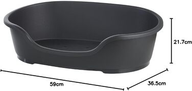 Кіжне ліжко для собак Karlie Do Not Disturb, блакитно-морського кольору, 60 см, розмір L (59 x 37 x 22 см)