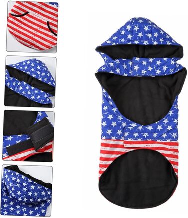 Теплий зимовий халат для собак Alasum з капюшоном, XL, дихаючий - для великих собак