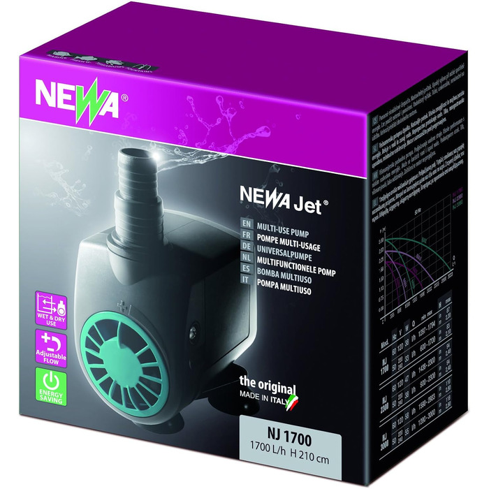 Насос для акваріума Newa Jet 1700, водяний, 1700 л/год